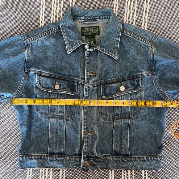 ‼️SOLD‼️ Polo Ralph Lauren denim trucker jacket with preppy bear patch – custom - Picture 7 of 9